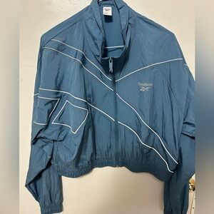 Reebok Women's Classic Cropped Track Jacket- Blue